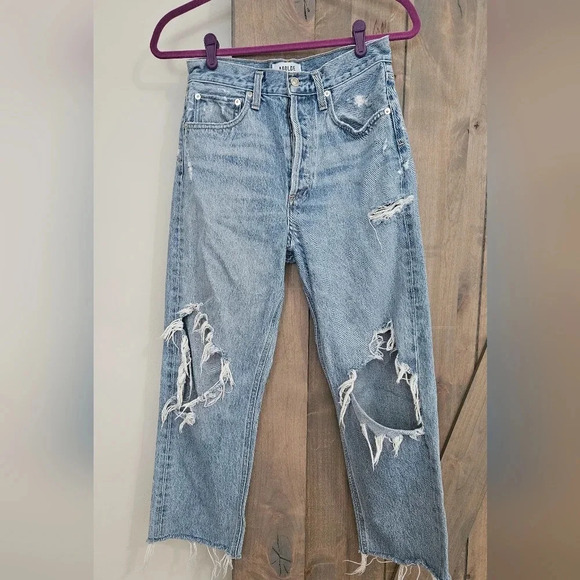 AGOLDE 90's Mid Rise Loose Fit in Fall Out. Size 24 - Picture 9 of 12
